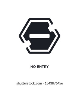 no entry isolated icon. simple element illustration from signs concept icons. no entry editable logo sign symbol design on white background. can be use for web and mobile