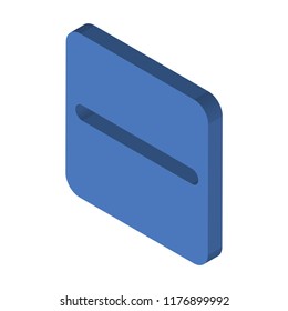 No entry isometric left top view 3D icon