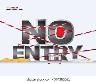 NO entry  Letter on White background