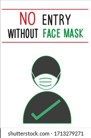 no entry with out face mask.
