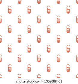 No entry paper door hanger icon. Flat illustration of no entry paper door hanger vector icon for web design