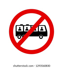no entry with passengers icon,vector illustration