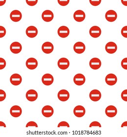 No entry pattern seamless in flat style for any design