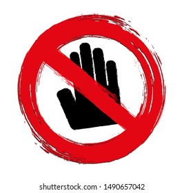 No entry prohibition sign. vector icon.
