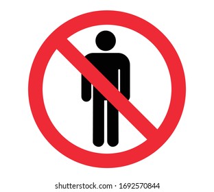 No Entry Restricted Area Vector Illustration 