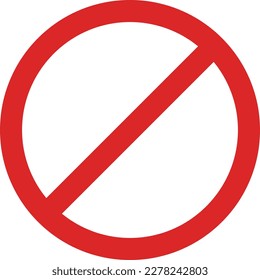 no entry restriction sign, forbidding icon vector . red prohibition icon	