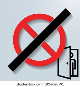 no entry room icon vector design