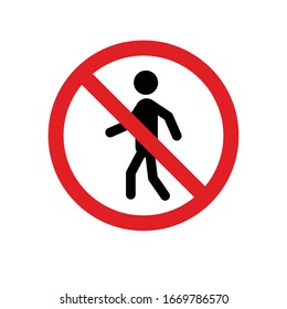 No Entry Safety Sign.vector Illustration.isolated On White Background.