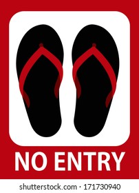 No entry in sandals
