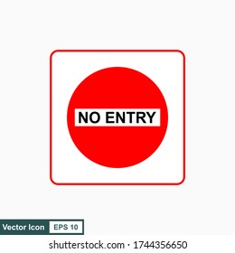 Sin signo de entrada. Sin etiqueta de acceso. Ilustración del vector