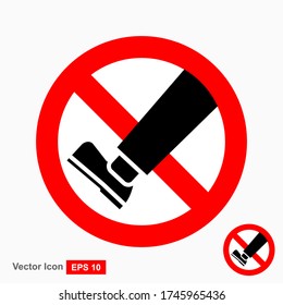 No entry sign. No access label. Vector illustration