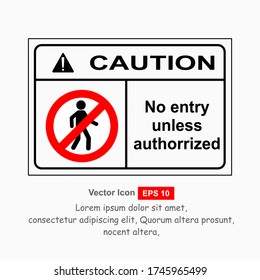 Sin signo de entrada. Sin etiqueta de acceso. Ilustración del vector