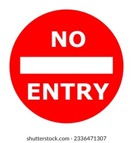 No entry sign design vector