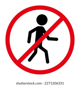 No Entry sign. Do not enter. Vector.
