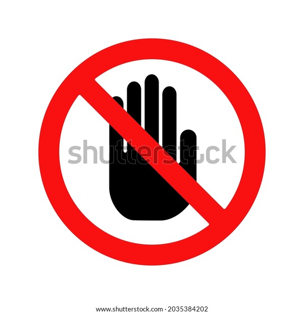 No Entry Sign Flat Vector Png Stock Vector (Royalty Free) 2035384202 ...