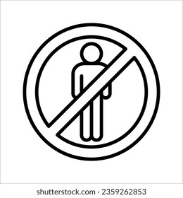 no entry sign, no entry, hapreschen people input, vector illustration on white background