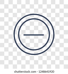 No entry sign icon. Trendy linear No entry sign logo concept on transparent background from Traffic Signs collection