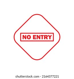 No entry sign icon. vector illustration