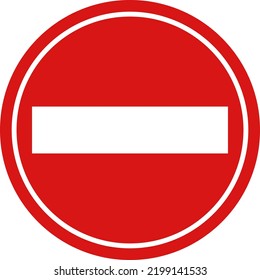 No entry  no entry sign illustration