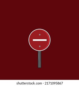no entry sign illustration vector graphic.