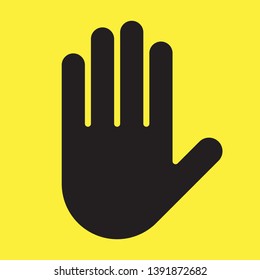 No entry sign isolated on yellow background