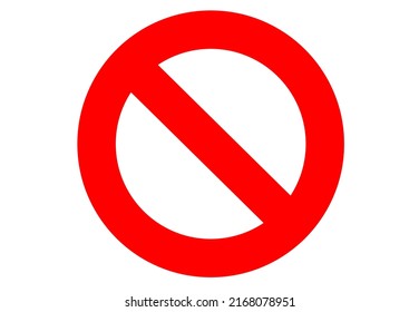 no entry sign isolated on white background