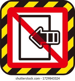 No entry sign isolated vector illustration