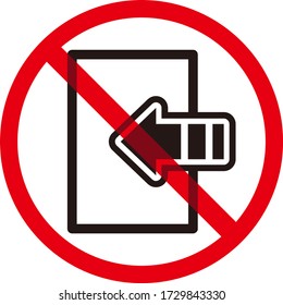 No entry sign isolated vector illustration