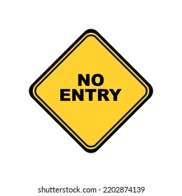 No Entry Sign On White Background Stock Vector (Royalty Free ...