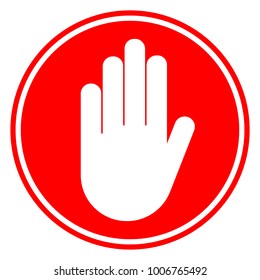 NO ENTRY sign in red circle. Vector icon.