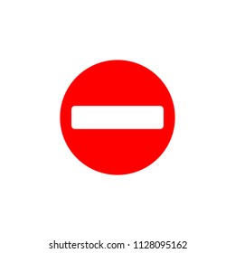 No entry sign. No Sign. Stop Sign symbol. Red not allowed sign in white background