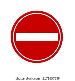 no entry sign with trendy design.warning sign