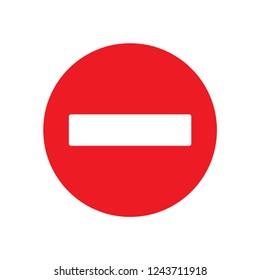 No Entry Sign Vector Stock Vector (royalty Free) 1243711918 