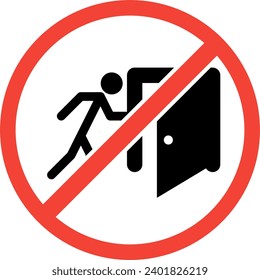 no entry sign vector design 