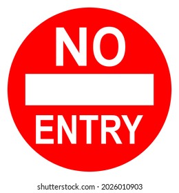 No Entry Sign. Vector ESP10 .