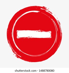 no entry sign vector icon