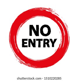 No Entry Sign. Vector Icon.