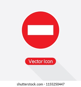 No Entry Sign Vector Illustration Eps10
