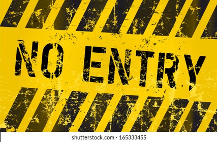 No Entry Sign, Vector Illustration