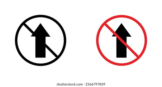 No entry sign vector pack for apps and web UI designs