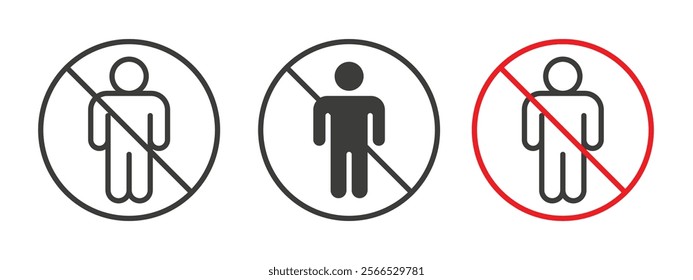 No entry signs collection for website design, app, UI design.