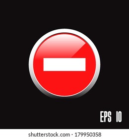 "No entry" signs, vector illustration