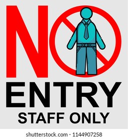 No Entry Staff Only Stock Vector (Royalty Free) 1144907258