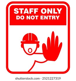 Sin entrada, solo personal, Vector de rótulos y pegatinas