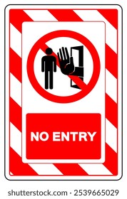No Entry Symbol Sign, Vector Illustration, Isolate On White Background Label.EPS10