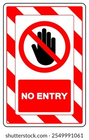 No Entry Symbol Sign, Vector Illustration, Isolate On White Background Label.EPS10