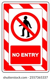 No Entry Symbol Sign, Vector Illustration, Isolate On White Background Label.EPS10
