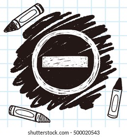 No Entry Traffic doodle