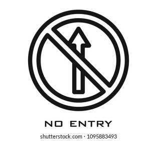 No Entry Traffic Icon