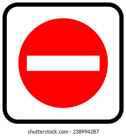 No Entry Traffic Sign